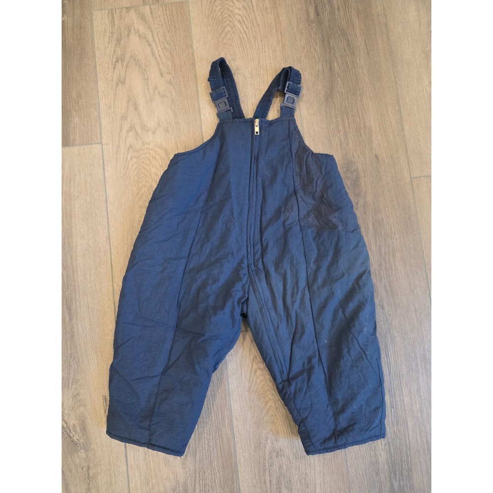 Vintage GIACCA by Young Gallery Infant 18 months Navy‎ Blue Insulated Snow Bibs